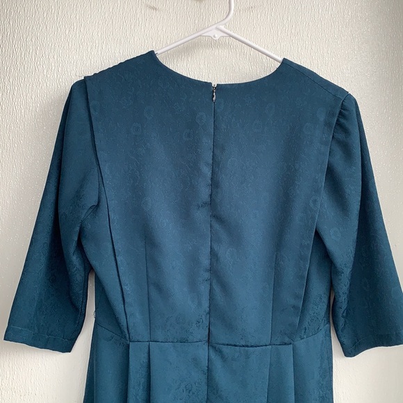 Mennonite Women’s Cape Dress Cottagecore Fancy Homemade Amish Green Medium - Picture 6 of 7